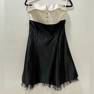 Jessica McClintock for Gunne Sax Vintage Tuxedo Formal Dress Prom Vintage Size 7